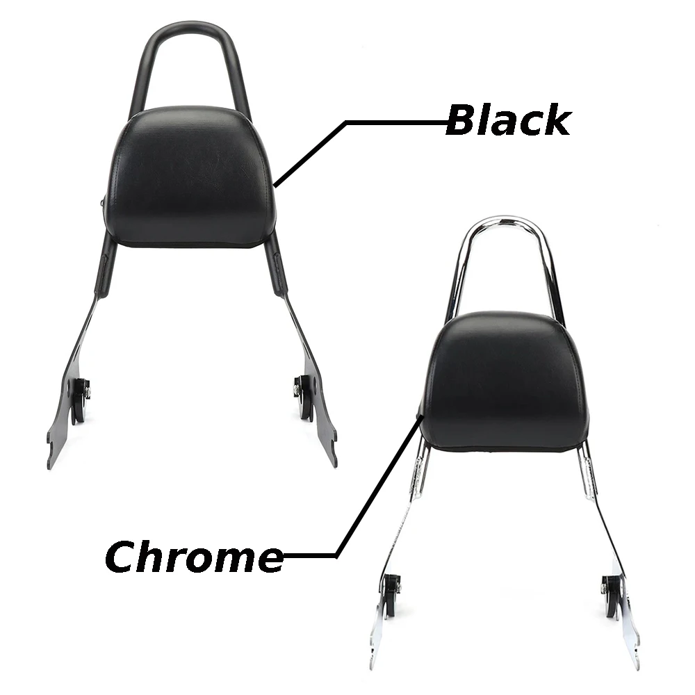 Для Sportster XL 883 1200 48 XL883 XL1200 мотоциклетные багажные стойки Сисси Бар задняя пассажирская спинка подушка черный хром