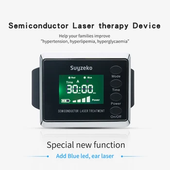 

Suyzeko Electro acupuncture LLLT allergic rhinitis treatment 650nm and 450nm led laser watch