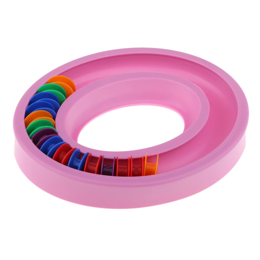 fityle 6Pcs Thread Bobbin Organizer Ring Rubber Silicone Holder Sewing Parts hold up to 30 to 35 bobbins
