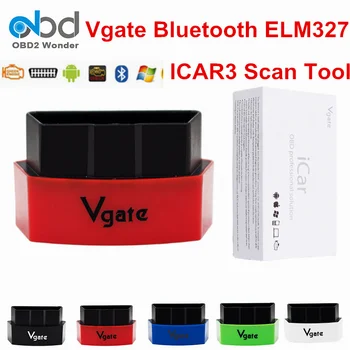 

2017 Original VGATE ICAR3 Bluetooth ELM327 Auto Scanner ICAR 3 ELM 327 Scan Tool Hardware V1.5 OBDII Code Reader For Android PC