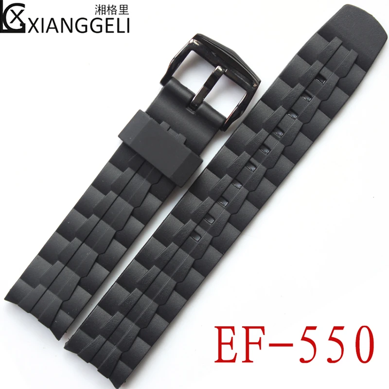 

Rubber strap 22mm EF-550 black resin strap watch accessories men's outdoor sports casual fashion waterproof strap