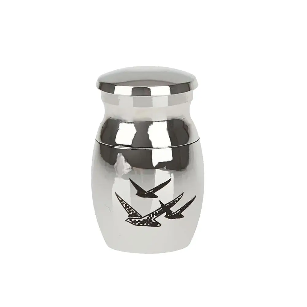 

Pet Cinerary Casket Pet Dog Cinerary Casket Pigeon Pattern Hangings Stainless Steel Cremation Urn