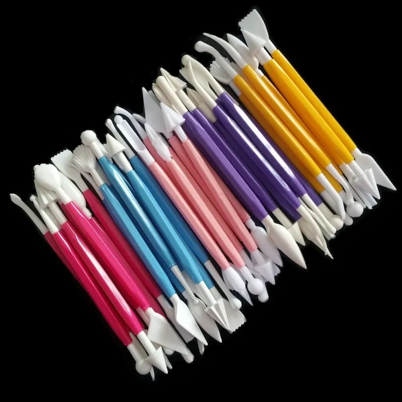 

Free shipping red 8pcs Cake Fondant & Gum paste Decorating Modeling Tools Set 16 Designs Sugar craft paste Flower Mold