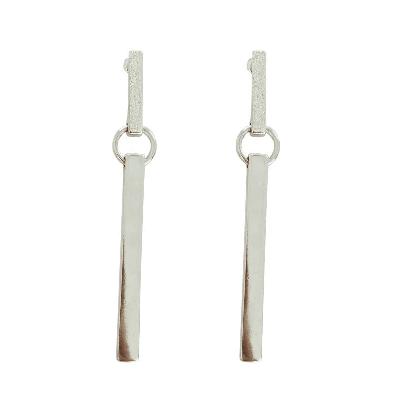 

European and American fashion brand jewelry simple geometric square long earrings women jewelry gifts