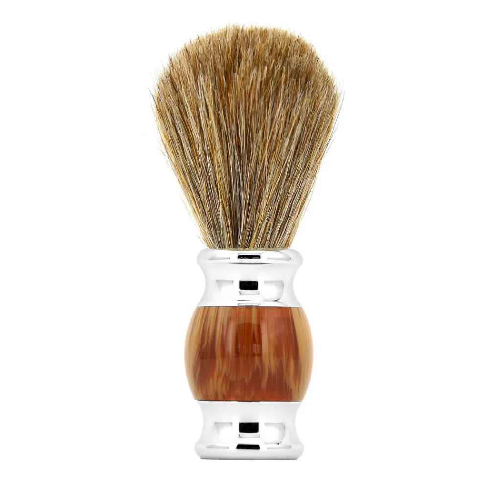 

ZY Men Shaving Brush Pure Horse Hair For Barber Shave Foam Shaving Razor Soft Hair