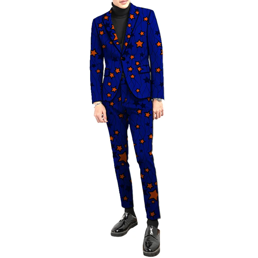 New Arrivals Men Suits Ankara Fashion Blazer And Trouser Customized Two Pieces Mens Wedding Blazer Suits Plus Size Street Wear