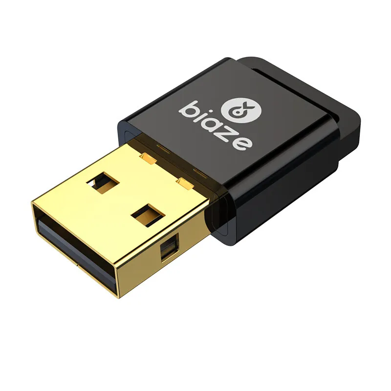 Biaze USB Bluetooth ключ адаптер 4,0 для компьютера ПК Беспроводная мышь динамик Музыка Аудио приемник APTX Bluetooth адаптер - Цвет: Черный