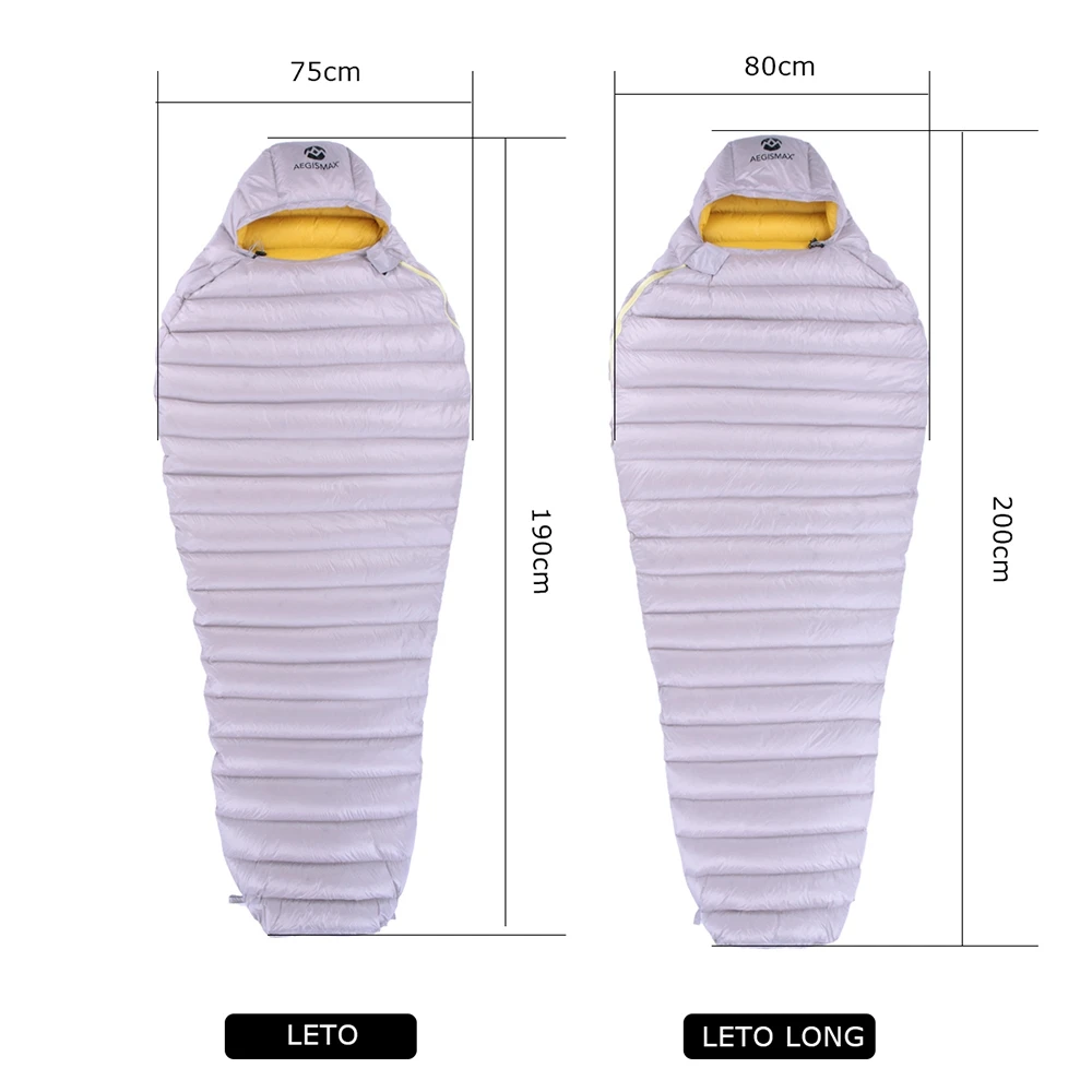 Branco para Baixo Saco de Dormir Repelente de Água para Baixo Acampamento ao ar Seco tipo Saco de Dormir Aegismax Livre Ultra Seco tipo Ganso Múmia 700fp Engrenagem 2 Cheap Sacos de dormir