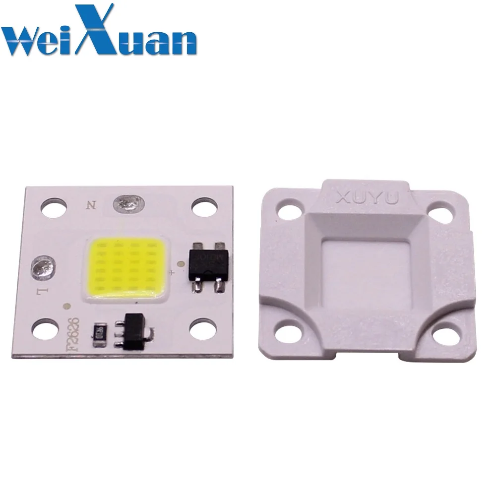 DIY Бесплатный драйвер умный IC светодиодный флип-чип 10 Вт AC 220 В COB яркий светильник источник патч-лампа шарик белый теплый белый для прожектор светильник