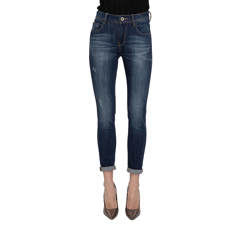 

My will jeans Mid-rise tight-fitting high-elastic cotton denim pop JEANS7125 made in china