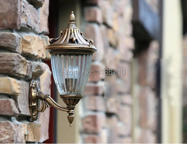 Европейский стиль сад открытый настенный светильник напольный светильник настенный содержит светодиодные лампы