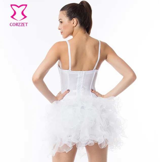 White Cotton Strap Push Up Sexy Bridal Corsets And Bustiers