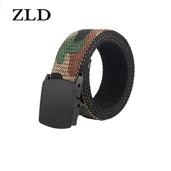 

ZLD 2019 new unisex camouflage double-sided canvas woven belt advanced designer fashion trend military canvas ladies men's belt