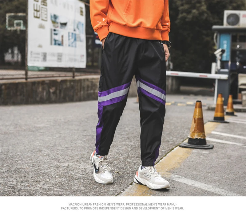 Loose Hip Hop Cargo Pants Men Camouflage Patchwork Harem Mens Trousers Streetwear  (47)