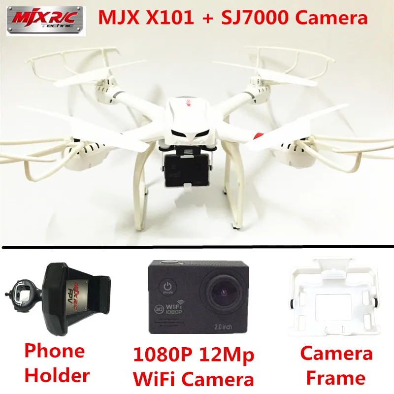 RC Helicopter MJX X101 Quadcopter 6-Axis Gyro Drones  SJ7000 WiFi Camera HD 2.4GHZ Drone With Camera Dron Quadrocopter VS X8W