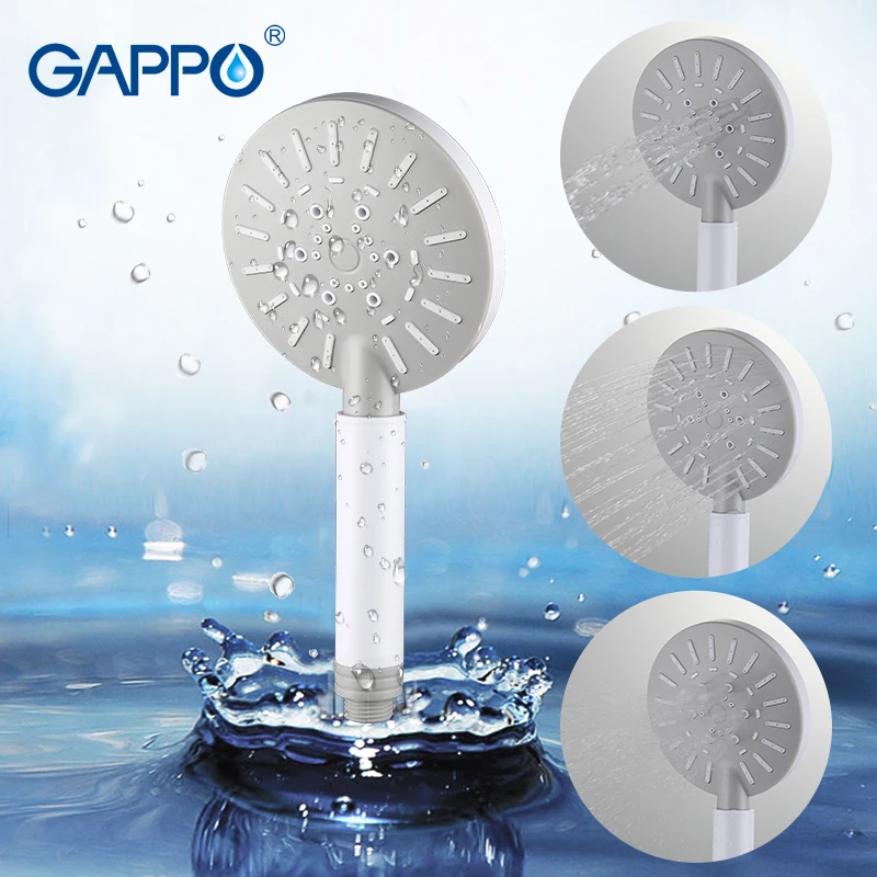 

GAPPO White Shower Head SPA water booster shower head ABS water saving hand shower pressurized showerhead