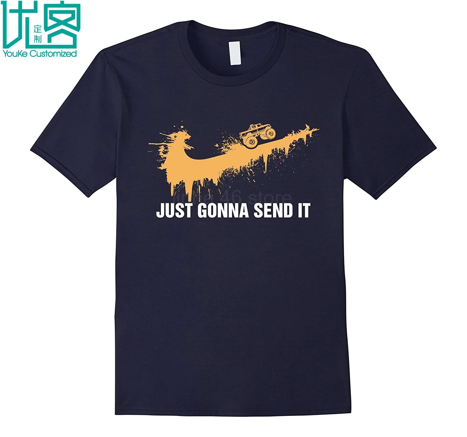 

Just Gonna Send It Mudding Shirt The Best Awesome Truck Mudd Men's T-shirt Cartoon Fun T-shirt