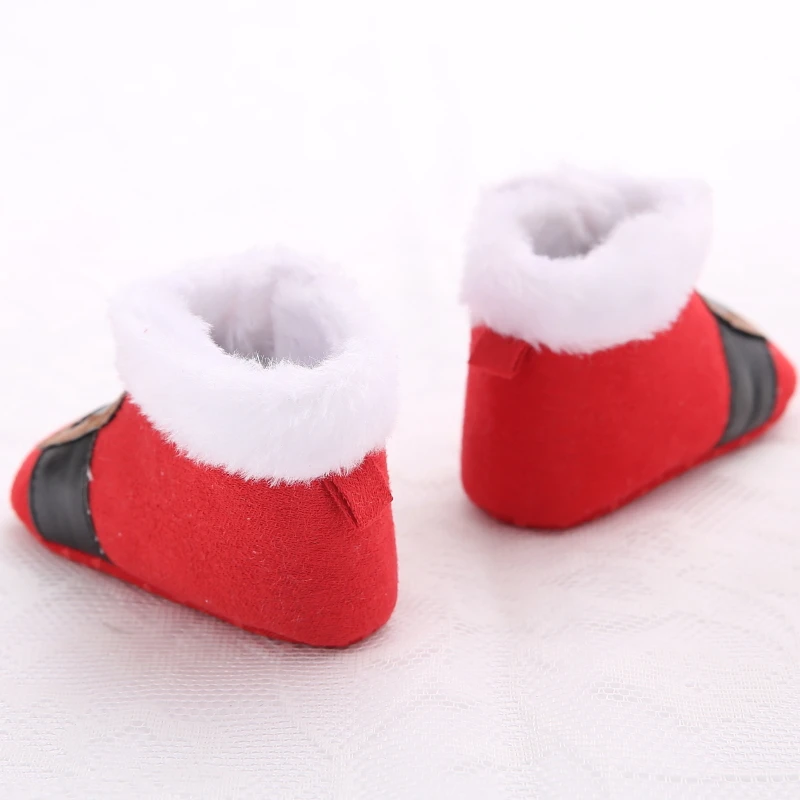 Новейшая модель; Рождественская Пышная юбка-американка Красного Санта Клаус Детские ботиночки для маленьких обувь девочек мальчиков теплые ботинки, которые делают первые шаги; зимняя обувь для малышей новогодние ботинки