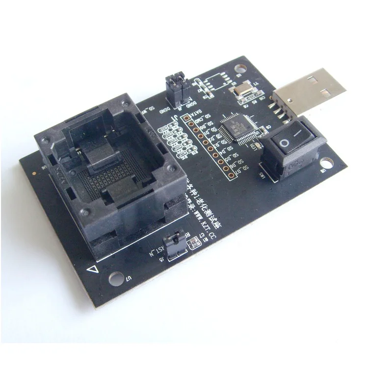 EMMC100 To USB Interface Test Seatscoket BGA100 Test Chip Adapter Pitch 1 0mm 88pin Size 12