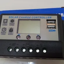 Высокое качество зарядное устройство на солнечной батарее контроллер 12 V 24 V 10A ЖК-дисплей автоматический определить Солнечная пластина напряжения зарядное устройство с 2 USB портами