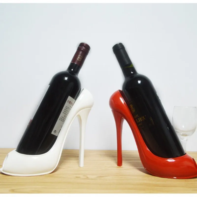 

Stylish Creative Wine Cellar High Heel Shoe Model Wine Bottle Holder Resin Statue Crafts Wine Rack Stand Table Decor Ornaments