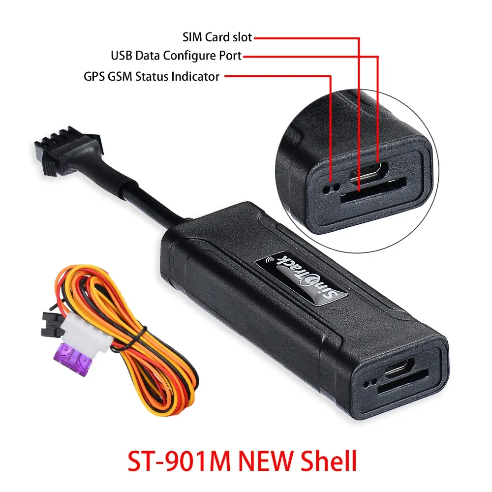 Mini GPS Tracker ST-901M Vehicle Tracking Device Car Motorcycle GSM Locator Remote Control With Real Time Monitoring System APP