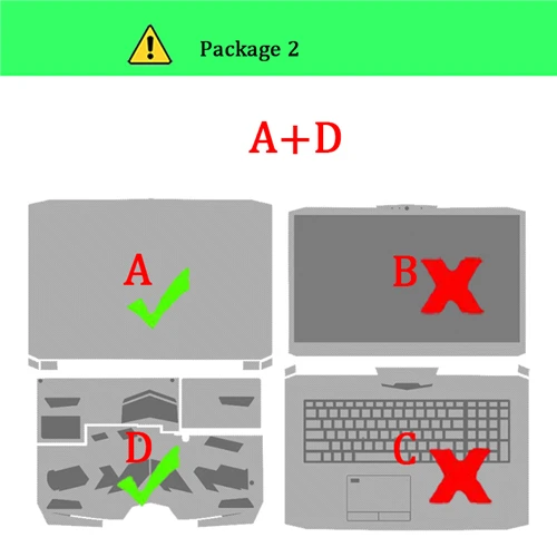 Ноутбука наклейки для hasee G97E G99E G8-CR7P1 GX8-CP7S2 GX8-CR551 GX9 GX9-CR5S1 GX10 GX10-KP7GT Тетрадь цветная защитная пленка - Цвет: Package-2    A D