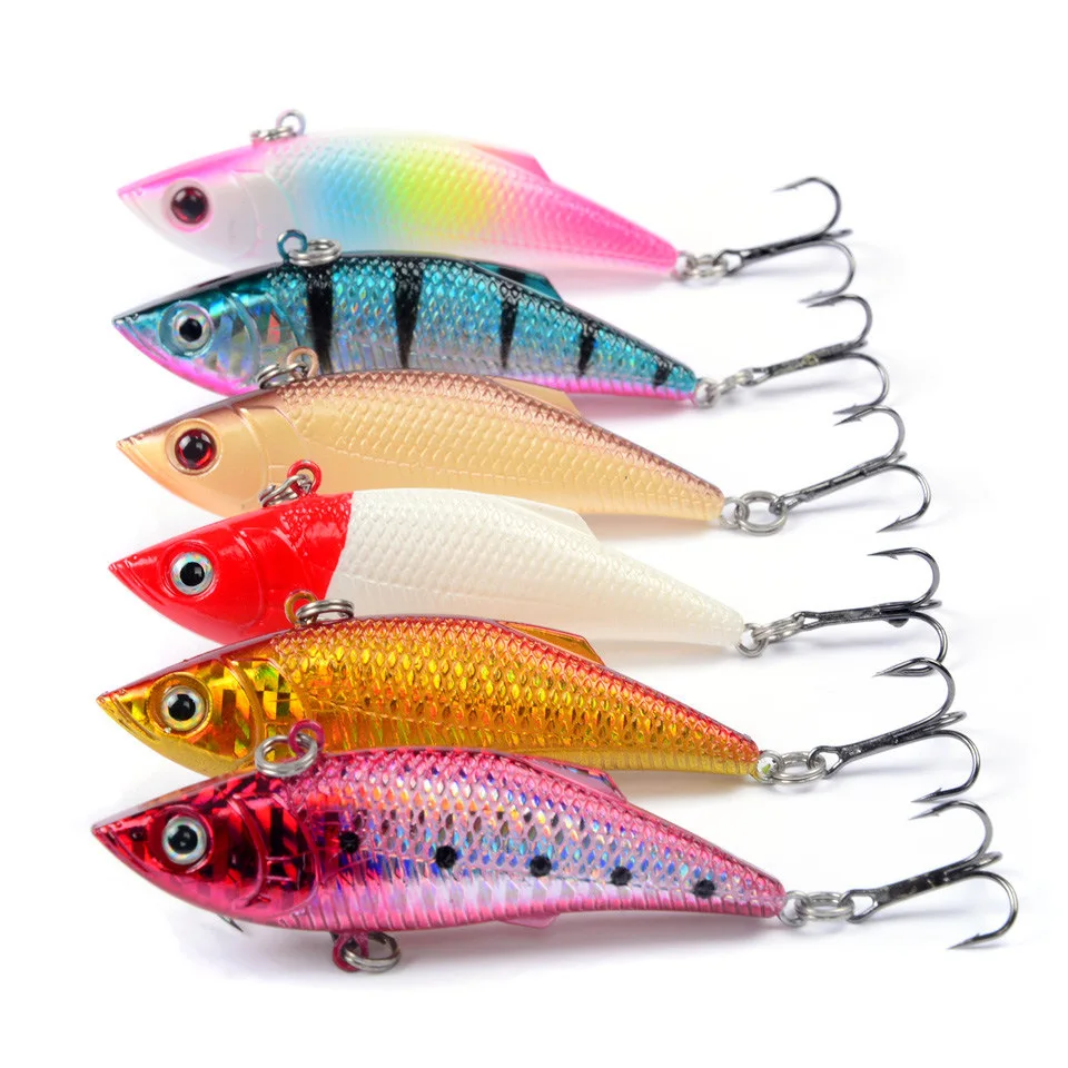 

6PCS/lot Fishing Lures 7cm/10g Hard Baits Artificial bait VIB Bait Crankbait lure fish Wobblers feeder Fishing Tackle 117