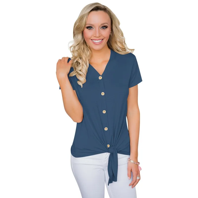 футболка с пуговицами и воротником