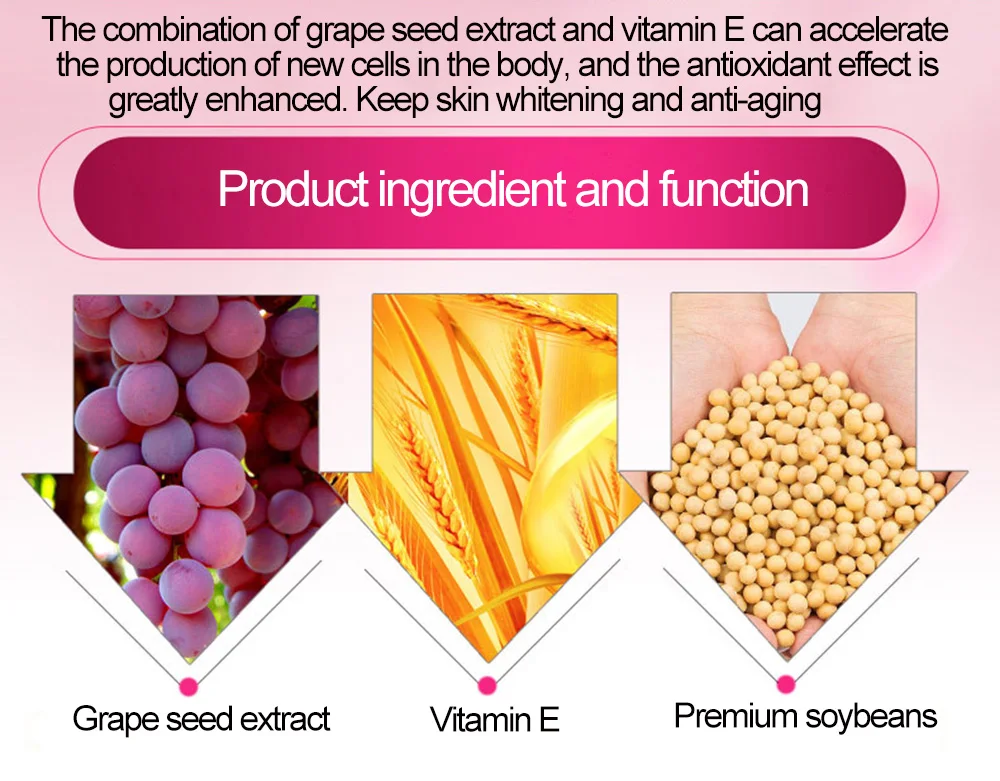 60 шт. экстракт виноградных косточек, отбеливающий, против старения, от морщин, здоровое питание, удаление акне, осветление, удаление морщин, товары для красоты