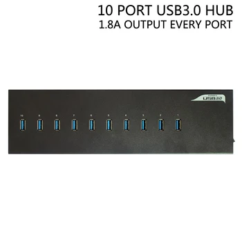 

ladagogo 10 Port 3.0 USB HUB With 12V 20A Power Adapter Hab High Speed USB Splitter can transfer data or charging 1.8A 2.1A