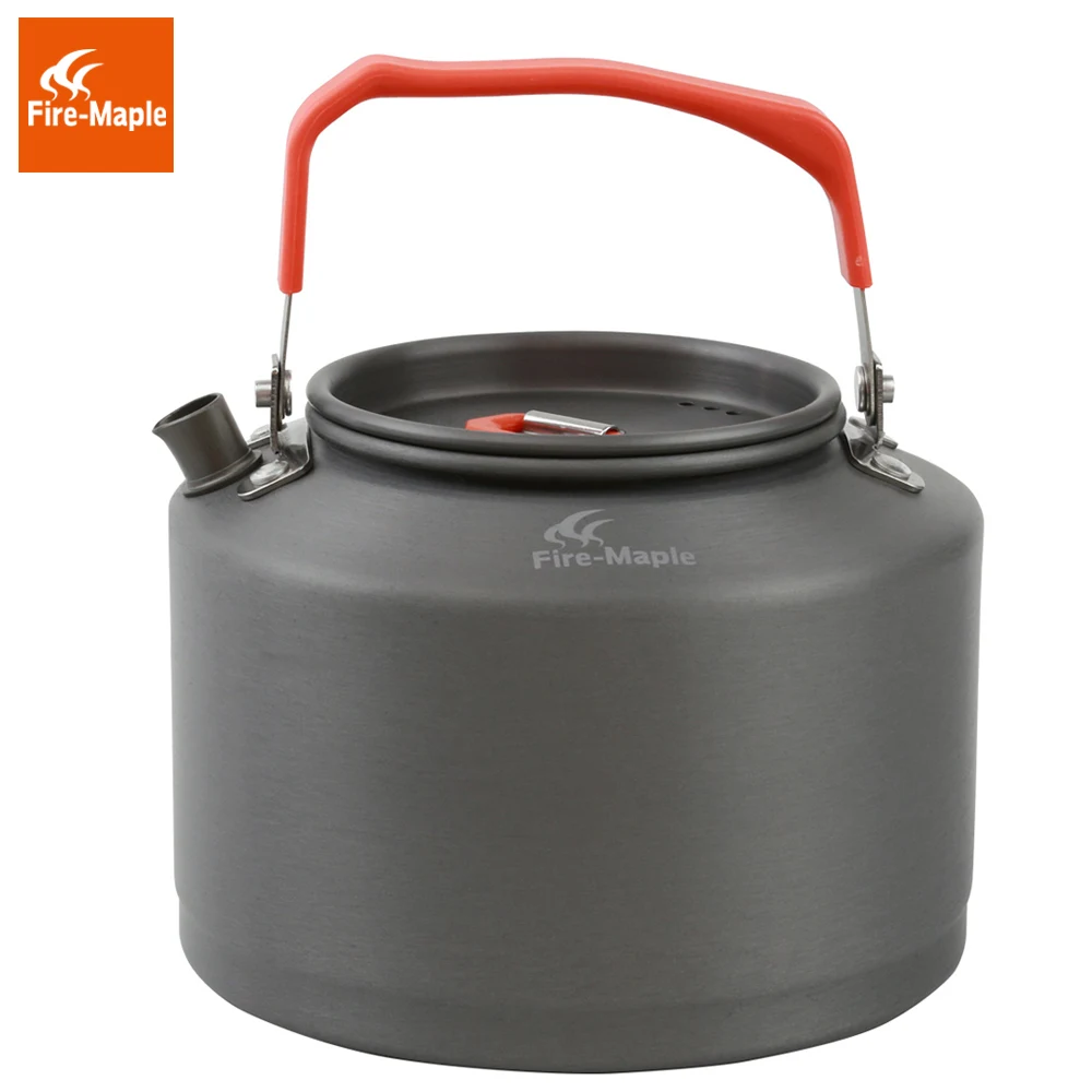 De arce de fuego al aire libre que acampa hervidor de té de café Pot Camping Toolswith a prueba de calor de manejar y colador de té 1.5L FMC-T4