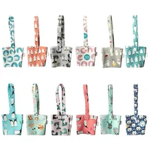 Портативный держатель крышки чашки хлопок мультфильм печатных Многофункциональный водонепроницаемый подстаканник с соломинкой Для путешествий на открытом воздухе