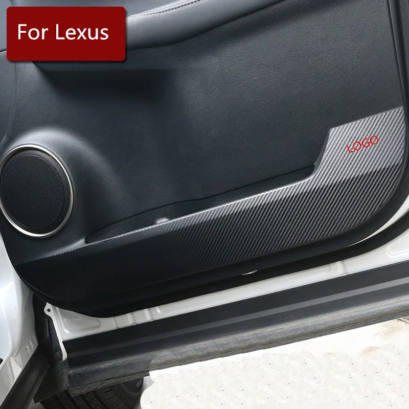 

Carbin Fibre Interior Door Panel Protective Anti-Kick Pad For Lexus NX200 NX300 RX200T RX450T 4PCS/SET AB115