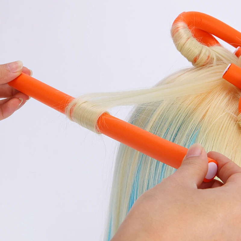 10Pcs DIY Magic Hair Curlers Tool Soft Hair Curler Roller Curl Hair Bendy Rollers Styling Rollers Sponge Hair Curling 7 Colors