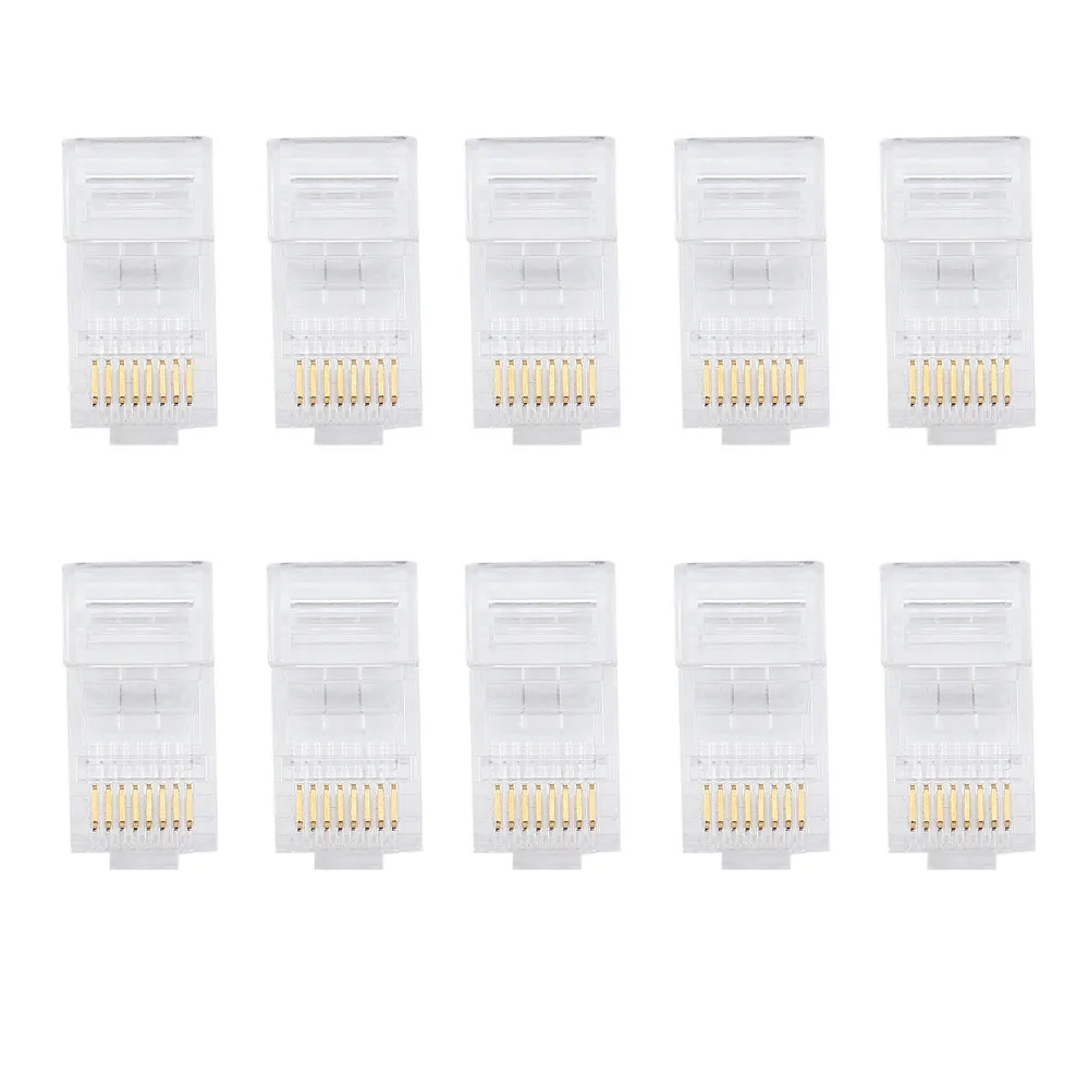 Сетевой разъем CARPRIE Cat5 Cat5e 20 шт. металлический кабель rj45 модульные штекеры Прямая