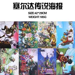 Легенда о Zelda игрушка Плакаты Stiker включены 8 различных изображений 8 шт./лот аниме-mail