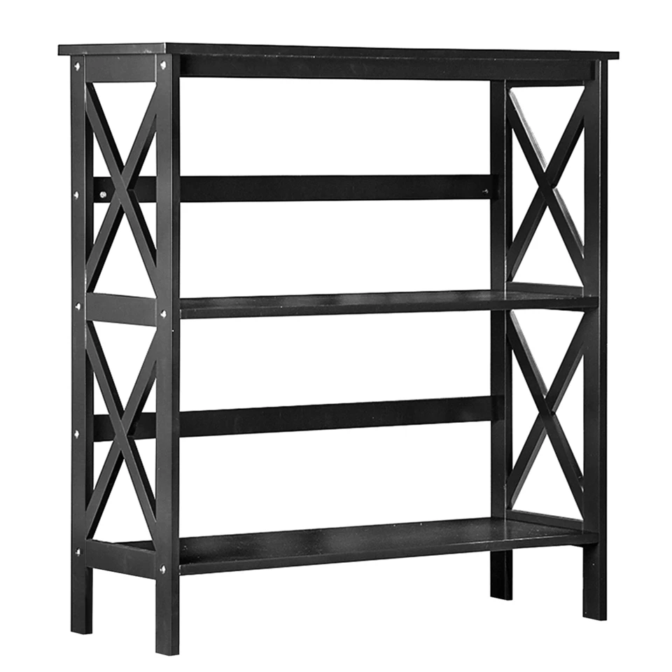 Merax WF019293BAA 5-الرف واسعة خزانة رف خشب ليفي متوسط الكثافة رف مكتب ملف حامل