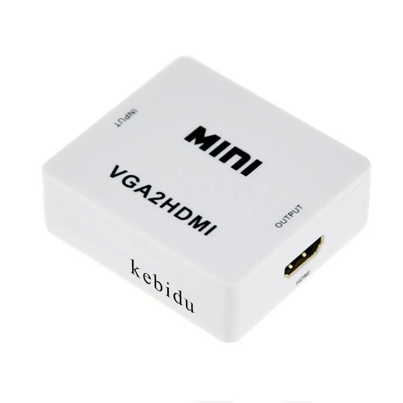 Kebidu мини VGA в HDMI 1080P адаптер конвертер VGA2HDMI конвертер с аудио для ПК ноутбука DVD в HDTV