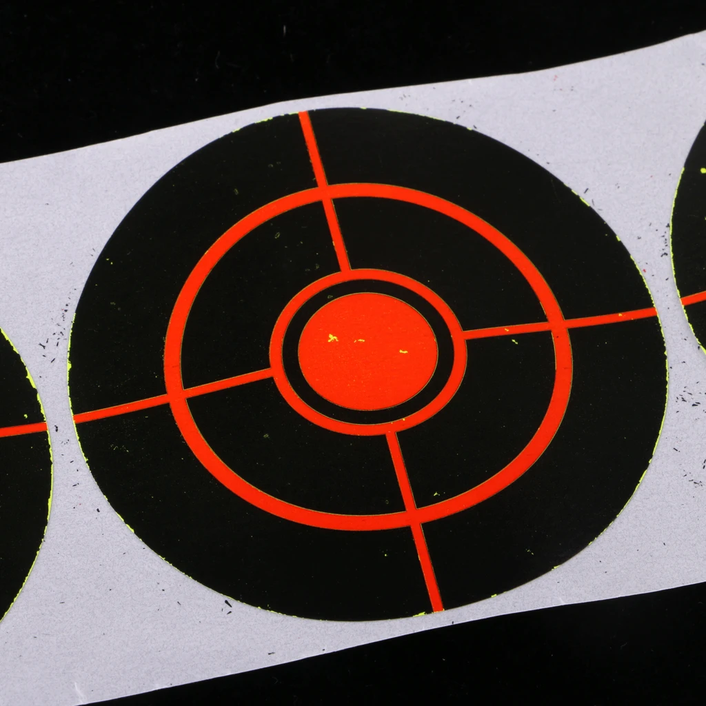 100pcs Black & Red Targets Reactive Shotting Stickers Dia. 3