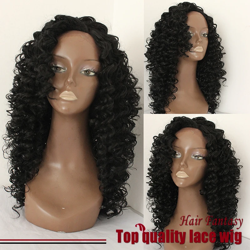 

Synthetic Kinky Curly Wigs for Black Women Synthetic Lace Front Hairs Resistant Black Natural Wigs Glueless Afro Kinky Curl Wig