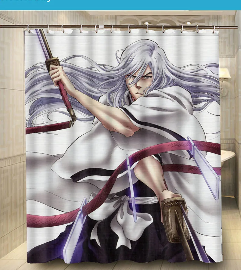 New 03 Anime Bleach Kurosaki Ichigo toushirou bath curtain Decors