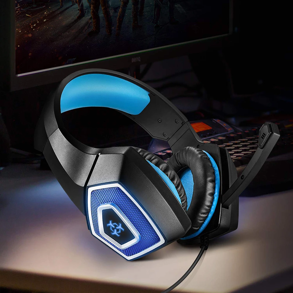 Игровые наушники Hunterspider V1 для PS4 Мягкие Накладные с памятью 7 цветов