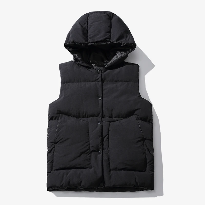 

2019 New Spring Autumn Sleeveless Jacket for Men Fashion Warm Hooded Male Winter Vest Light Plus Size Mens Work Vests Waistcoat