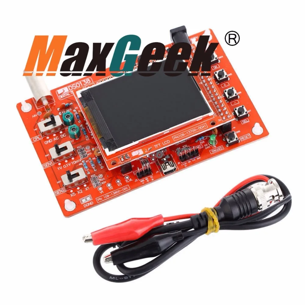 

DSO138 2.4" TFT Digital Oscilloscope Acrylic Case DIY Kit SMD Soldered New R2C0