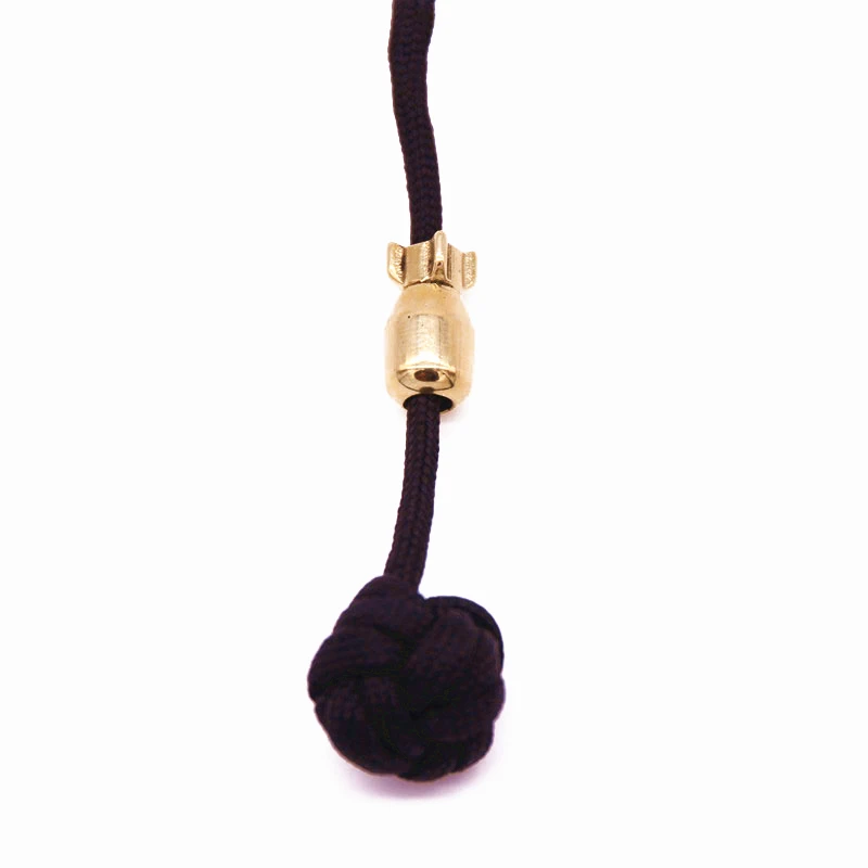 

1PC Mini Torpedo Shape Brass EDC Paracord Beads Knife Beads Rope Cord Bracelet Beads Lanyard Pendants Outdoor Accessories