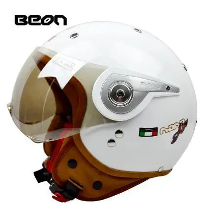 Винтажный мотоциклетный шлем vespa casco capacete с открытым лицом capacetes motociclistas - Цвет: white