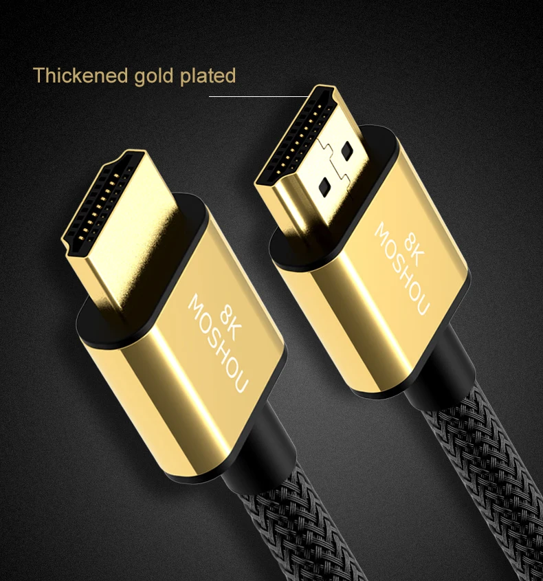 HDMI 2,1 кабели 8 к 60 Гц 4 к 120 Гц MOSHOU 48 Гбит/с Полоса пропускания ARC видео шнур для усилителя ТВ высокой четкости мультимедийный интерфейс