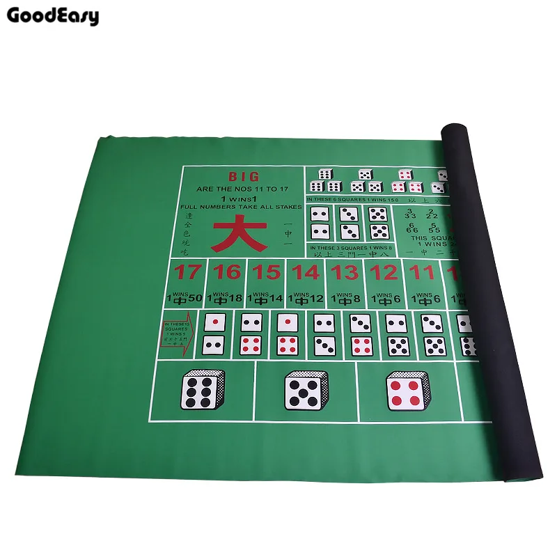  Dice Game Rubber Square Green Texas Hold'em Poker Table Mat Digital Printing Poker Gaming Table Clo