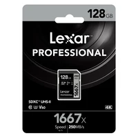 זיכרון פלאש כרטיס Lexar 1667x 250MB / S כרטיס SD עבור מצלמה 128GB 64GB כרטיס זיכרון 256GB U3 V60 4K פלאש קארד עבור מצלמה פלאש כרטיס SDXC (5)